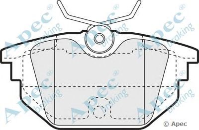 APEC BRAKING pad1058 -  Комплект тормозных колодок, дисковый тормоз